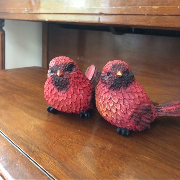 Tii Collections Resin Cardinal Chonky Bird Set